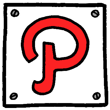 Pinterest iconic cartoon 'P'