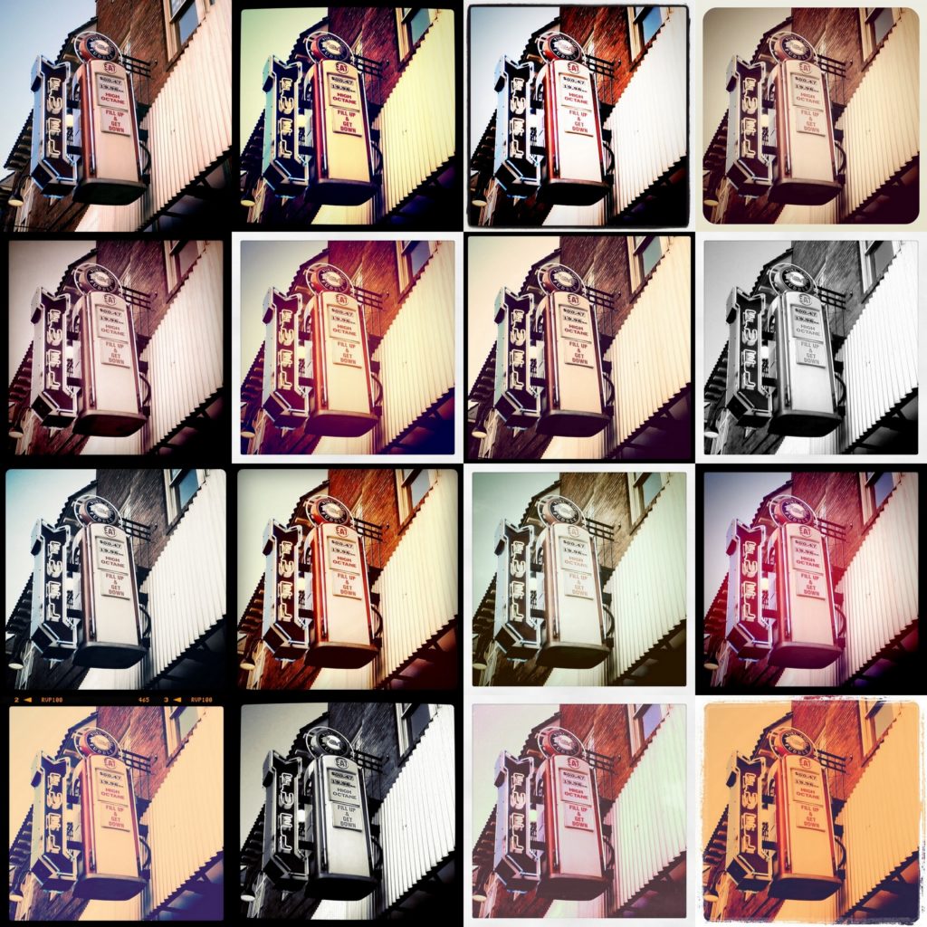 Instagram collage with 15 different Instagram filters