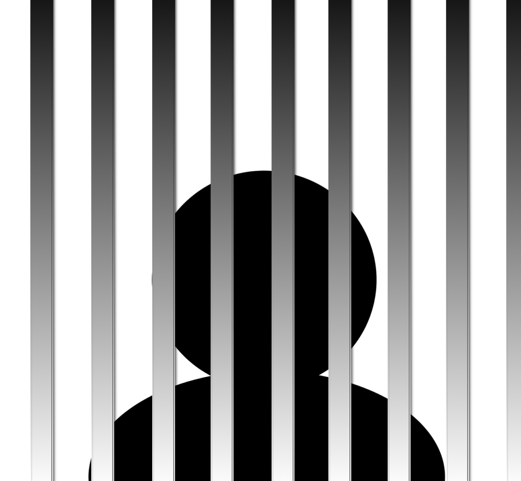 Man behind bars